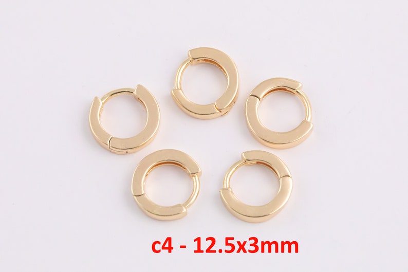 4pc Gold Filled Earring Hoops Lever Back one touch w/ open link Lever Hoop earring Nickel free Lead Free for Earring Charm Making Findings c4 12x3mm no loop