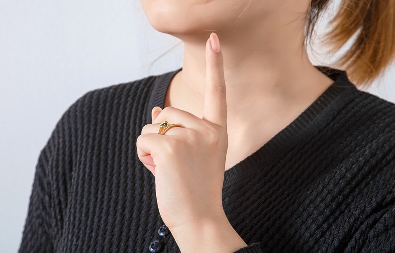 Minimalist Cz Ring Dainty Jewelry Adjustable Ring Gold Open Ring Micro Pave Ring 1 pc Gold Ring Heart Dainty Ring