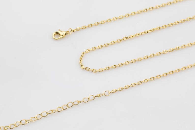 14k Gold Necklace Chains for Layering Paperclip Chain Oval Etsy UK