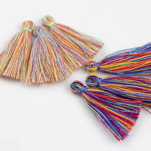 TEN 10 PIECES Cotton TASSEL Bracelet size 25mm High Quality- Multi Color