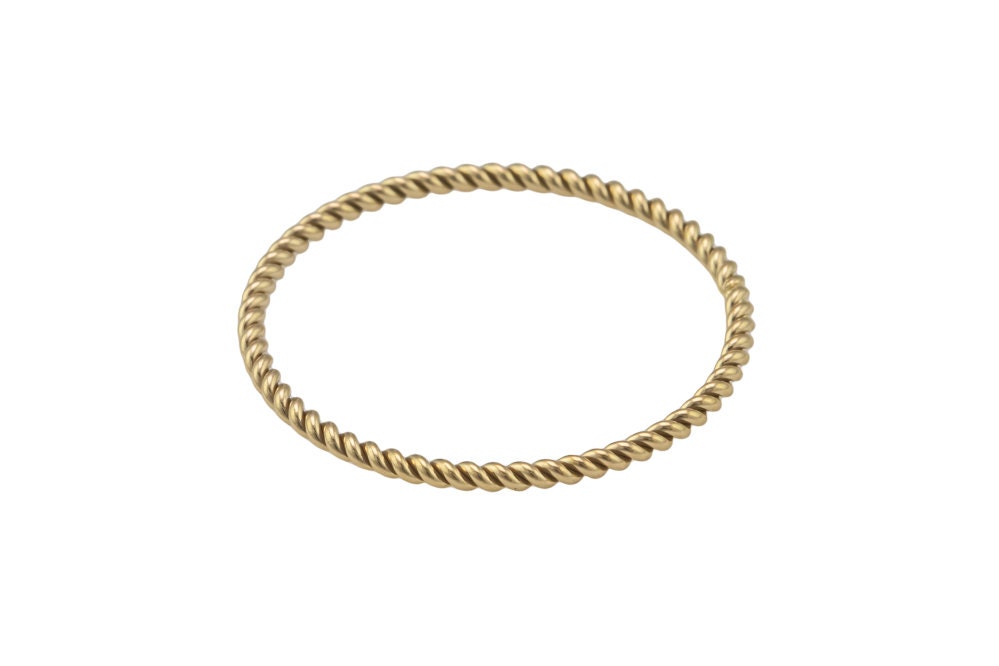 Gold Stackinf Rong's Woven- Gold Stack Ring, 14k Gold Filled Ring, Made in USA, Thin Gold ...