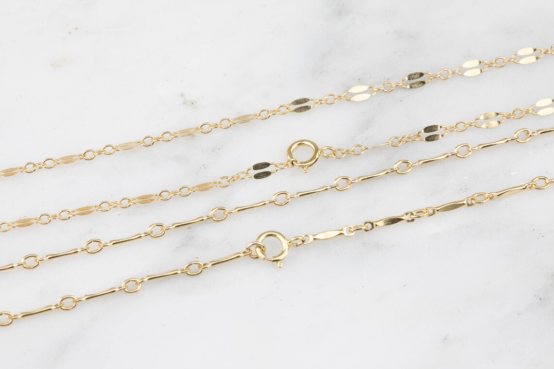 Gold Filled Chain by the Foot USA Made Choose Style Etsy