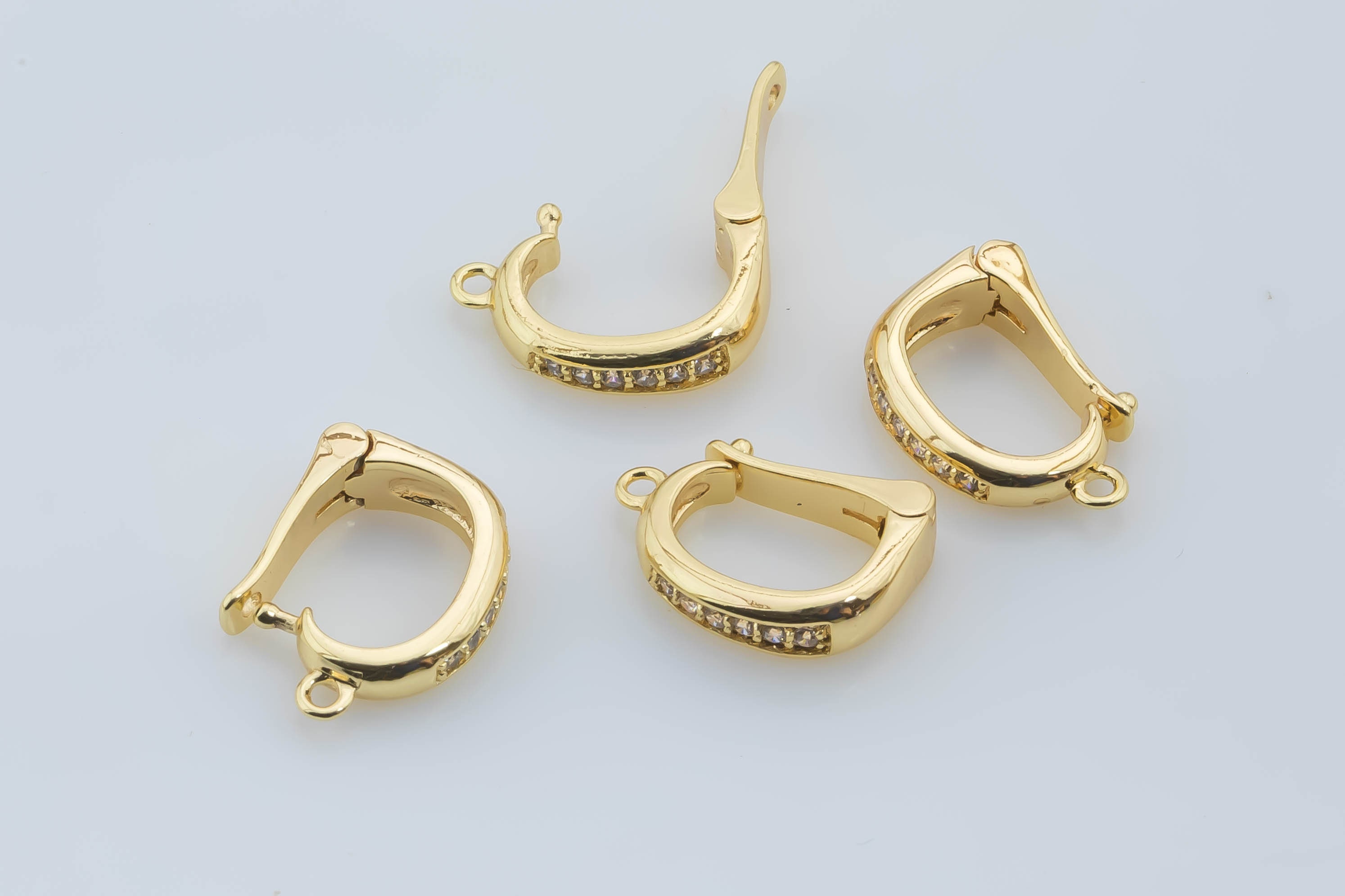 14K Yellow Gold 8mm X 5mm X 1.5mm Hinged Bail Enhance ... - EBay