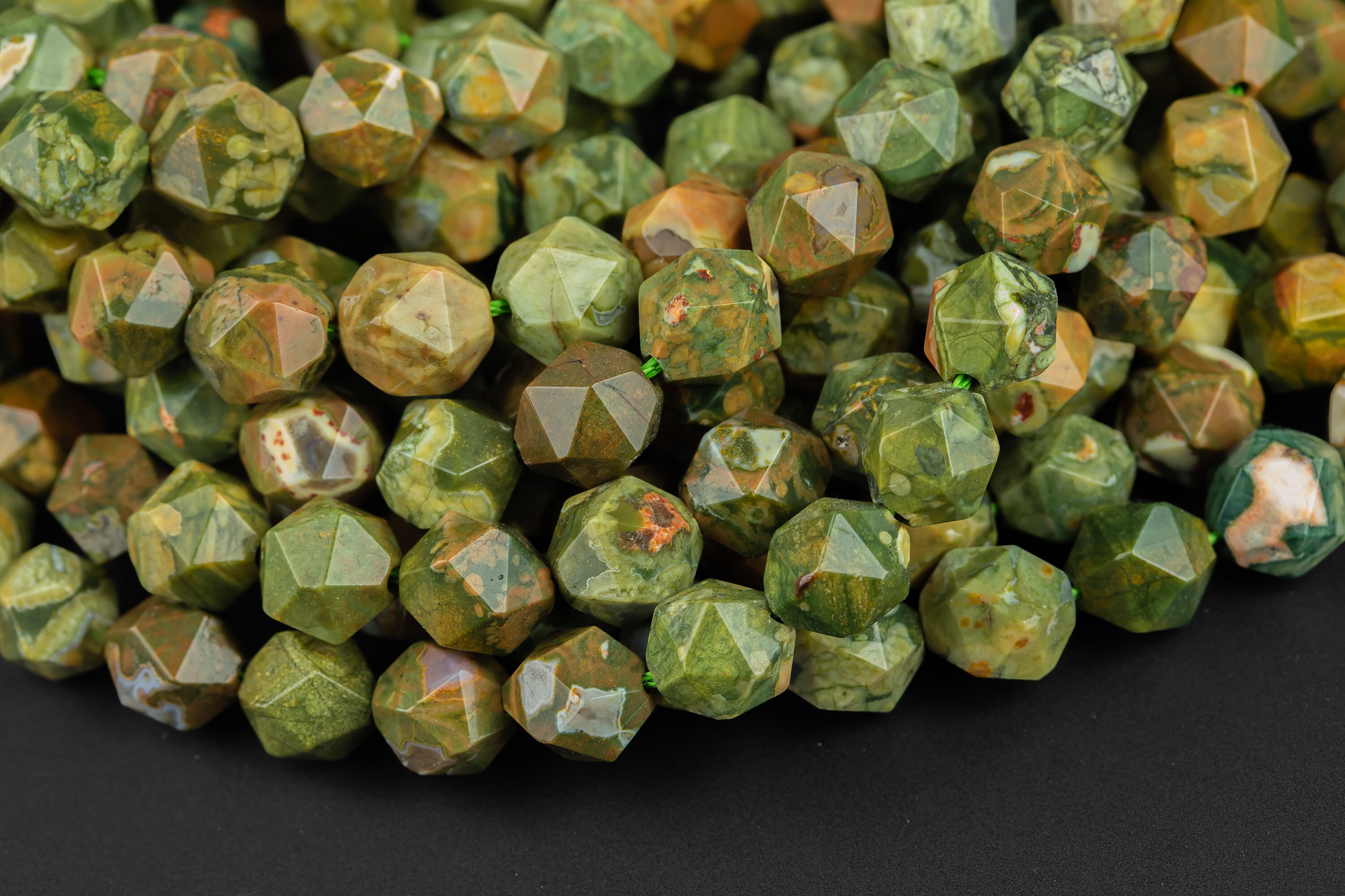 Natural Rhyolite - Rainforest Jasper- Hexagon Shape- High Quality- 9 ...