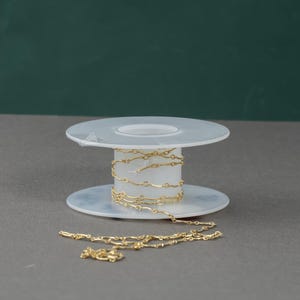 Gold Filled Satellite Curved Tubed Chain, Wholesale, USA Made, Chain by foot Permanent Jewelry Chain
