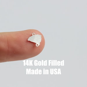 Conector da Carolina do Sul Conector em forma de estado - Ouro 14kt preenchido ou prata esterlina - Fabricado nos EUA - Pingente de joalheria permanente personalizado