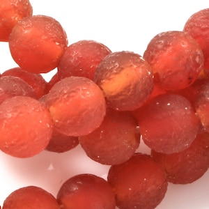Natürlicher ROTER KARNEOL Spezielle Rough Cut Rundgrößen 4 mm, 6 mm, 8 mm volle Stränge! Edelsteinperlen