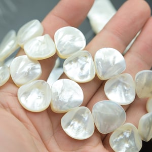 Natural Mother of Pearl, Onion Teardrop- 18mm or 20mm- Full 16 inch strand Gemstone Beads Shell Beads