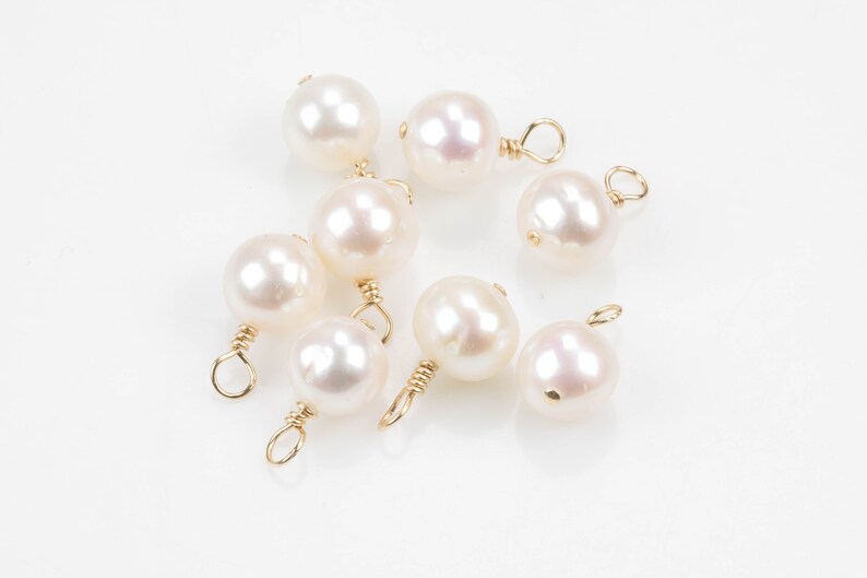 USA Gold Filled Natural Pearl Charms Drop Handmade Approx Etsy