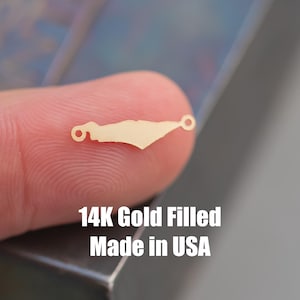 Palestine Outline 14Kt Gold Filled or Sterling Cross Connectors Bracelet or Necklace Permanent Jewelry