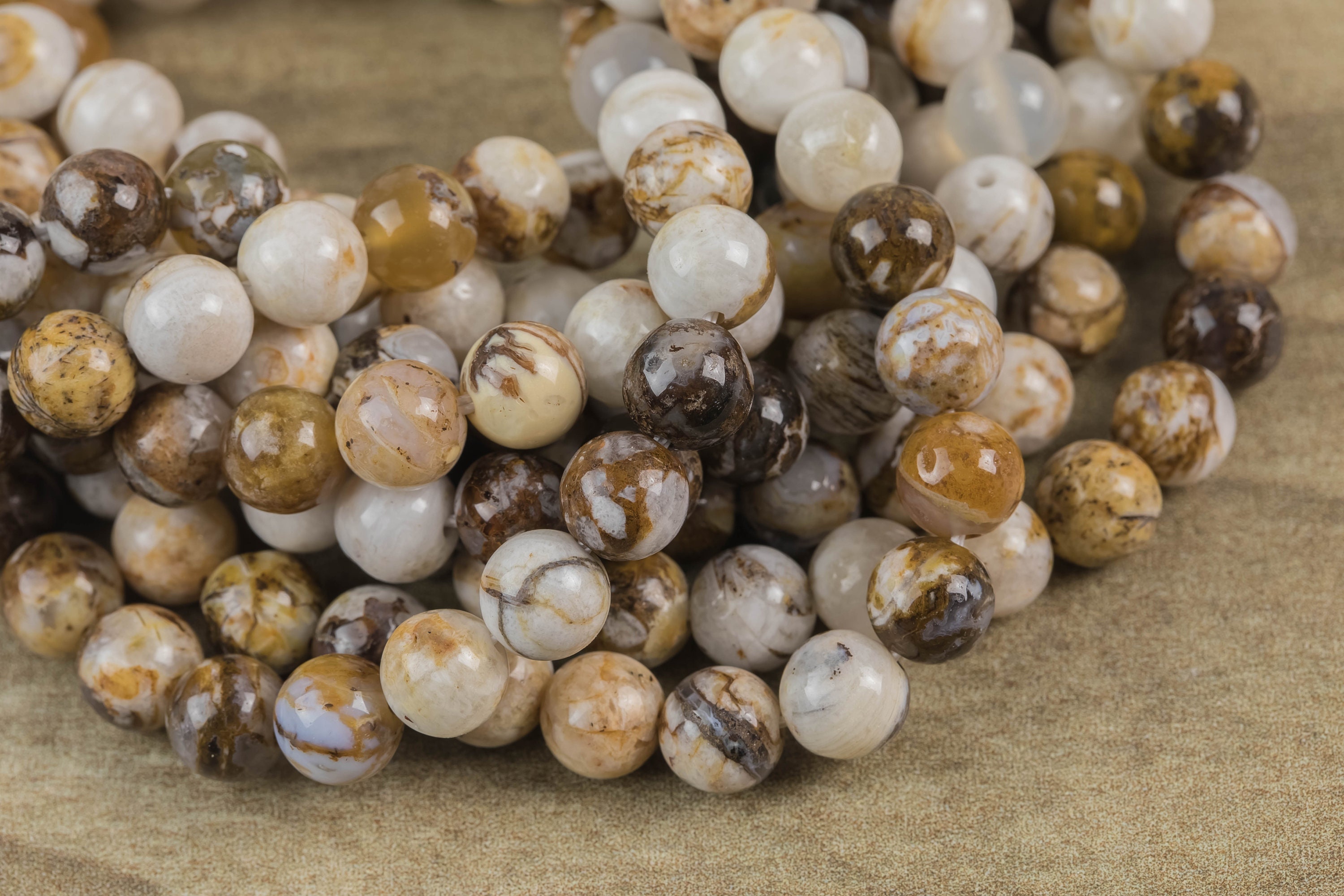 Natural Petrified Wooden Opal Beads 4mm 6mm 8mm 10mm Round Etsy UK