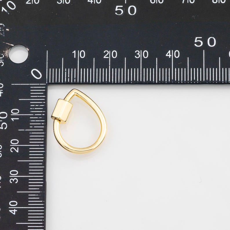 18K Gold PVD Filled Wate Carabiner Clasp , Carabiner Lock Connector ...