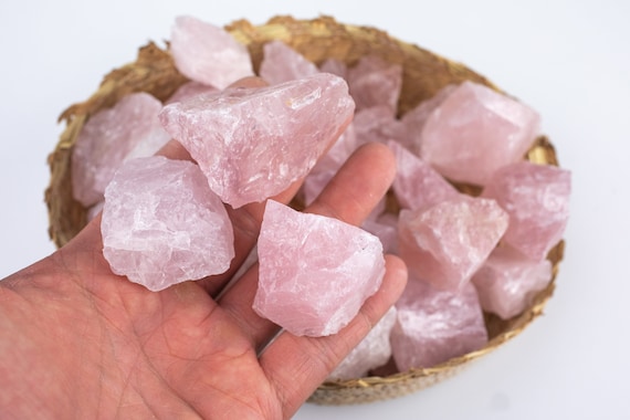 Raw Rose Quartz Chunks - 2 sizes Raw Rose Quartz Chunks - 2 sizes