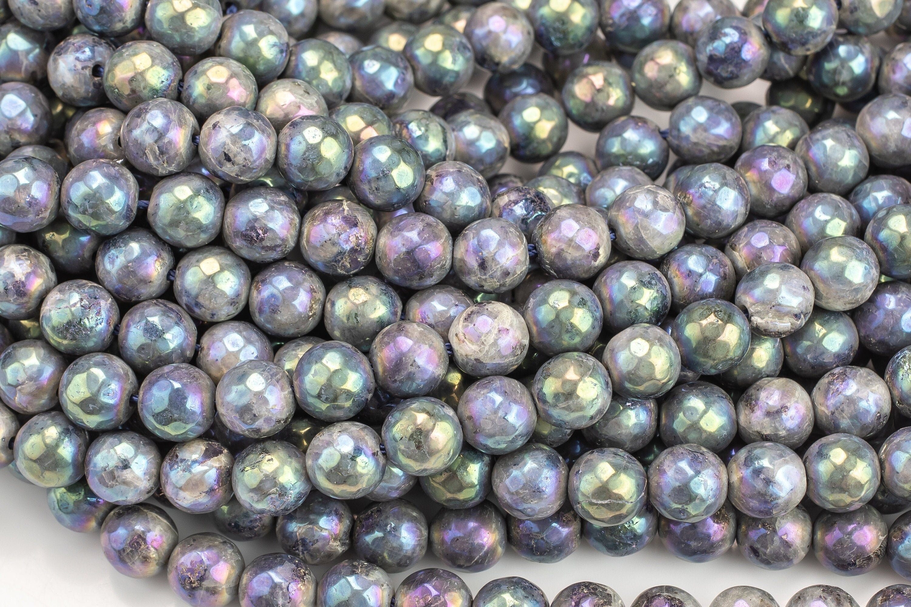 12MM Marble Lentil Bead – Bella's Bead Supply