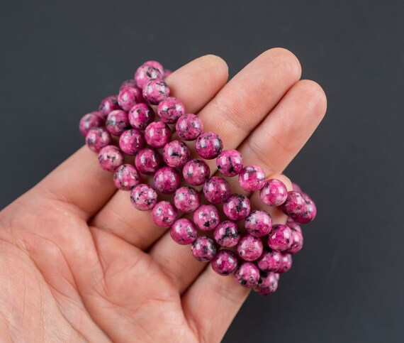 Bracciale In Diaspro Mariam Pietra Naturale – Perle 6/8/10 Mm, Elastico 17 Cm, Qualità AA/AAA - 3