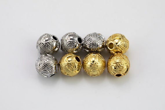 HEAVY SOLID Bali Style Metal Spacer Beads Balls 8mm 10mm 11mm Gold