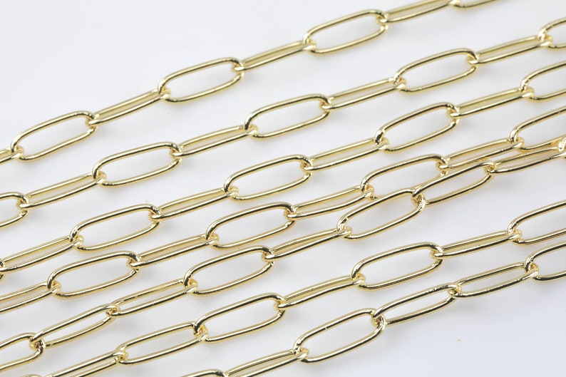 Paperclip Chain 5x14mm High Quality Gold Plated/ Gunmetal / Etsy