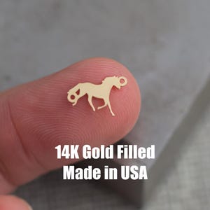 Horse Connectors - 14Kt Gold Filled or Sterling Bitch Connectors - For Permanent Jewelry Bracelet, Necklace, Ring - Permanent Jewelry Supply