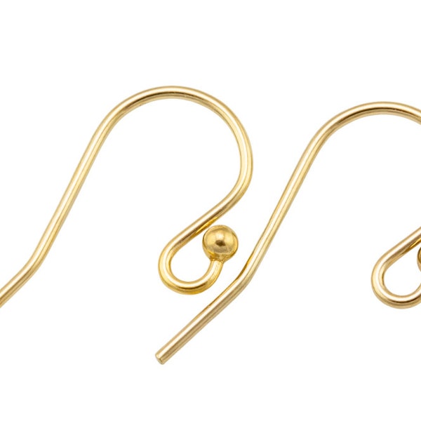 Gold Filled Ear Wire Ball End- 14/20 Gold Filled- USA Product-22mm- 2 pieces per order- 1 pair
