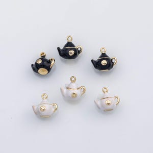 18K Gold PVD Tea pot charm     s  Charms - Tarnish Resistant