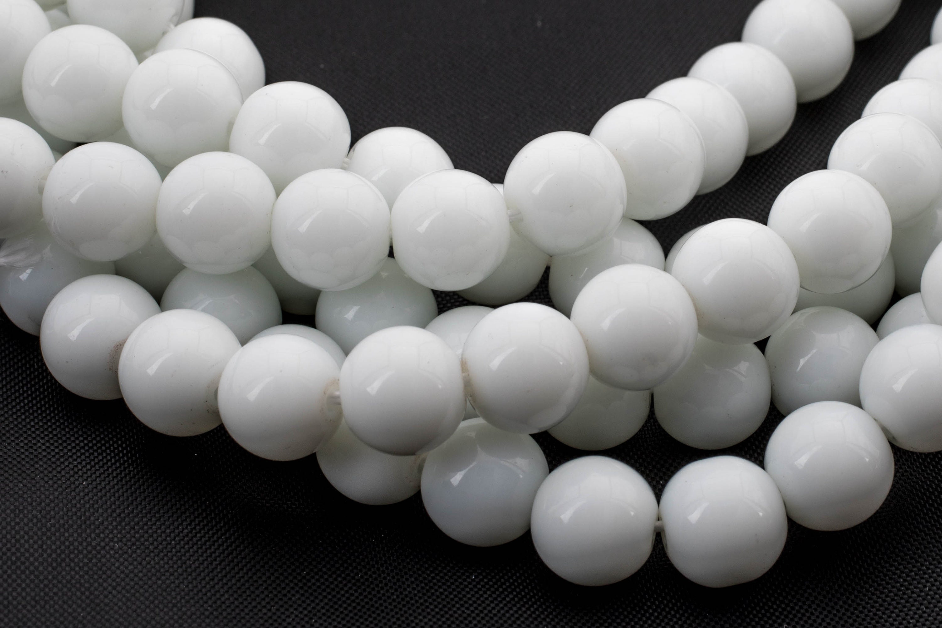 BEADIA Natural White Agate Spacer Beads Caps Loose Semi Gemstone