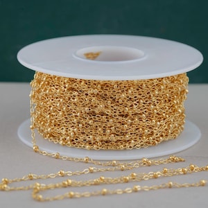 Bead Ball Chain 14k Gold-filled 1.5mm Width - Made in the USA Bead Ball Chain 14k Gold-filled 1.5mm Width - Made in the USA