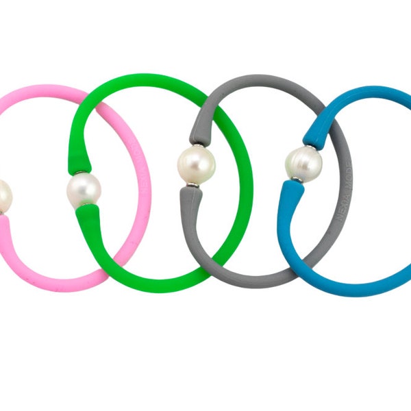 Silicone Bracelet With a Pearl Etsy