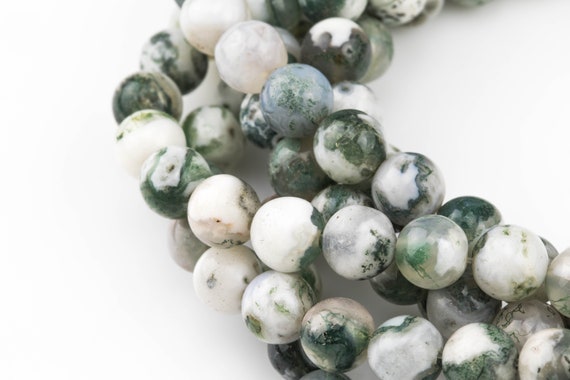 Natural smooth 6 mm gray agate round jewel loose beads /" AAA