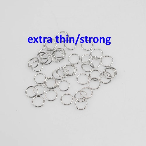 White Gold Silver Toned SUPER STRONG/ Extra THIN Jump Rings Etsy
