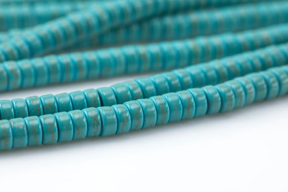 Multi-Color Turquoise Heishi Beads 16" Gemstrones 4mm 6mm 8mm 10mm