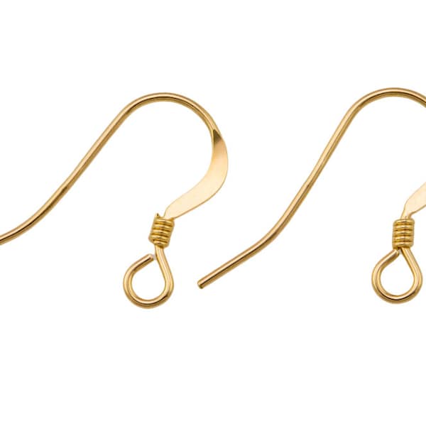 Gold Filled Earring Wire Earwire 19mm - 14/20 Gold Filled- USA Product-All Sizes