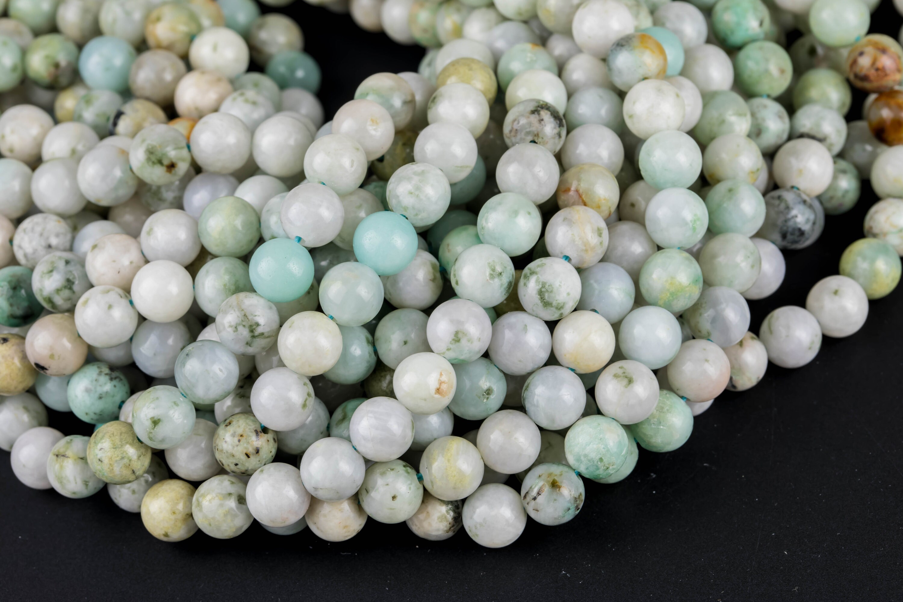 Natural Sky Mountain Jade 6mm 8mm 10mm 12mm Round Beads Real Etsy