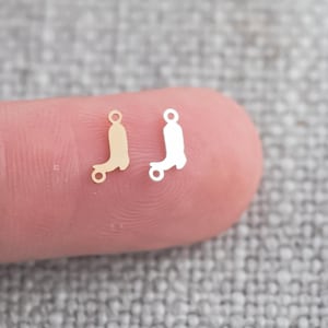 Conector para botas de cowboy - Ouro 14K ou Prata de Lei - Conectores para botas - Pulseira ou colar - Suprimento permanente de joias