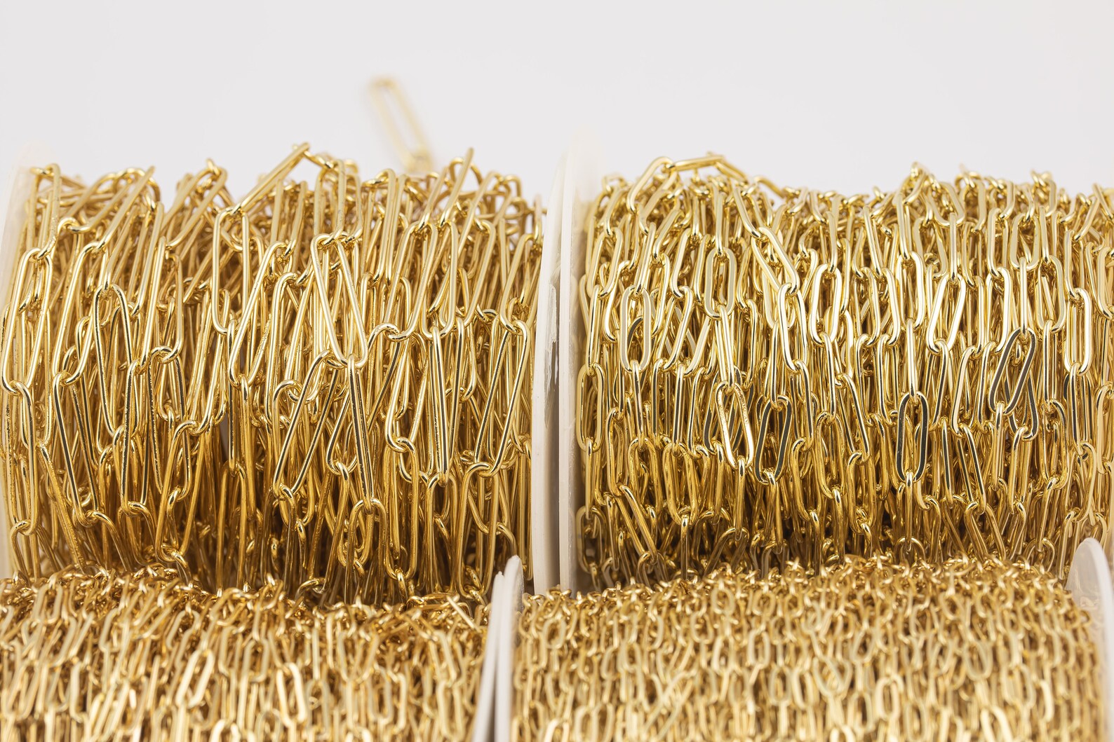 14k Gold Plated Paperclip Chains Tarnish Resistant Popular Paperclip