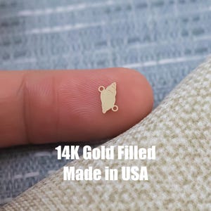 Sea Shell Snail Shell Connector - 14Kt Gold Filled Sterling Silver - Shell Connectors - Permanent Jewelry Supply