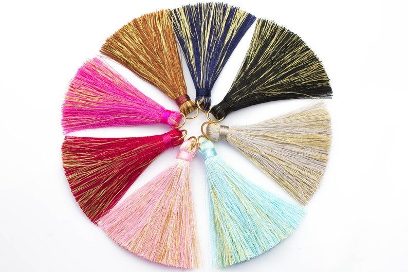SILK Gold Line TASSEL TASSLE Silk Tassels Tassles High Quality Etsy