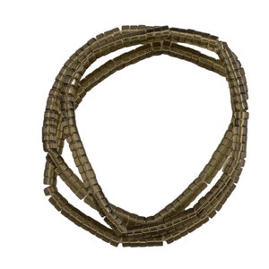 Natural Smokey Quartz -  2x4mm Heishi Stretchy Bracelet- 7 inches