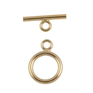 GOLD FILLED Toggle Clasp USA product- 1 Set per order- 10mm- Small Size