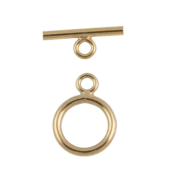 Fermoir à bascule GOLD FILLED Produit américain - 1 jeu par commande - 10 mm - Petite taille