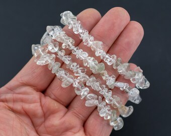 Phantom Quartz Chip Bracelet Stretchy String Bracelet Natural Gemstone Crystal Bracelets Pre-charged Handmade Jewelry Bracelet