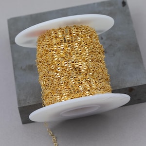 Gold Filled Flat Oval Chain, Wholesale, USA Made, Chain by foot Permanent Jewelry Chain