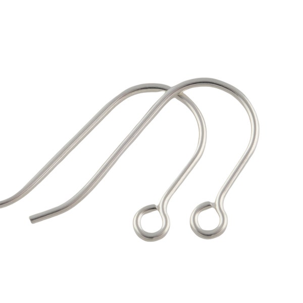 Sterling Silver Simple Perfect Sized Earring Wire Earwire Fishhook Ear Wire Fish Hook 20mm - Sterling Silver 925- 2 Pairs per Order