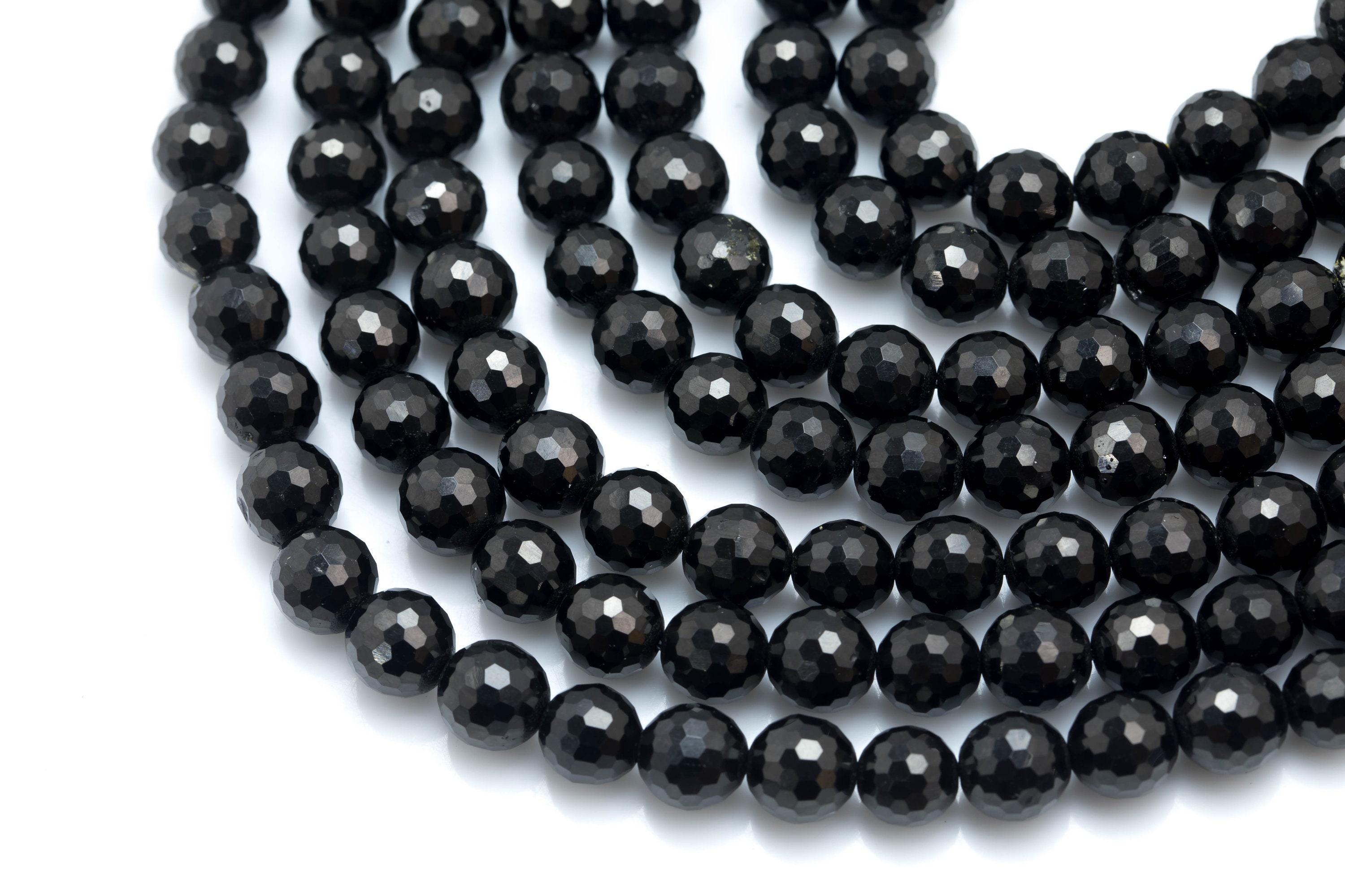 Natural Real Jet Beads Faceted 6mm 8mm 10mm 12mm Round Beads Etsy