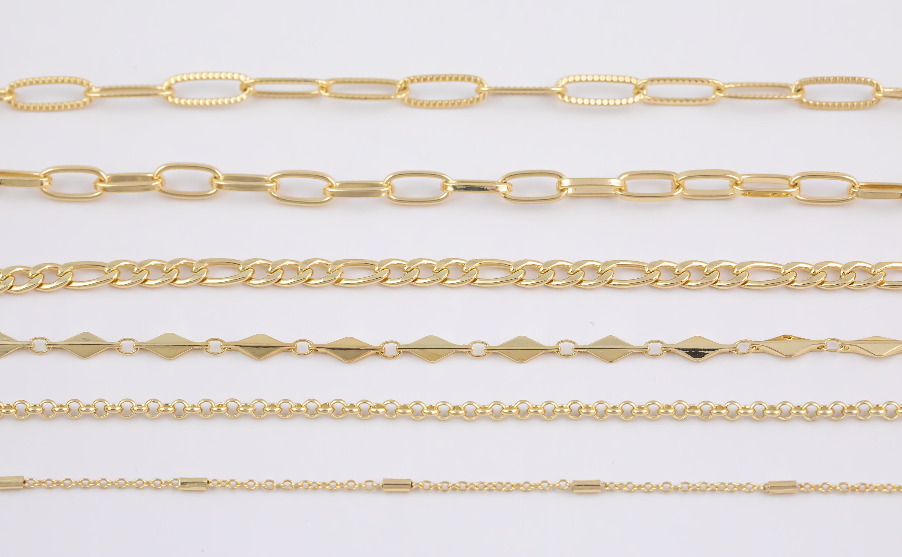 14k Gold Plated Paperclip Chains Tarnish Resistant Popular Etsy