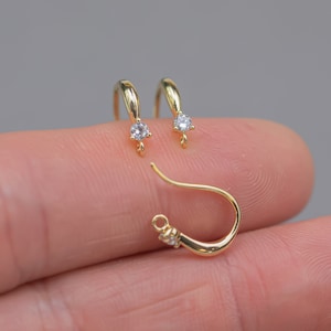 Buy 1 Pair Gold Fish Hook Earrings Ear Wires French Hooks 15.5x9