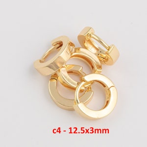 4pc Gold Filled Earring Hoops Lever Back one touch w/ open link Lever Hoop earring Nickel free Lead Free for Earring Charm Making Findings image 6