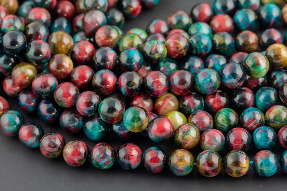 Tiger Eye Beads, Green, 8mm Round