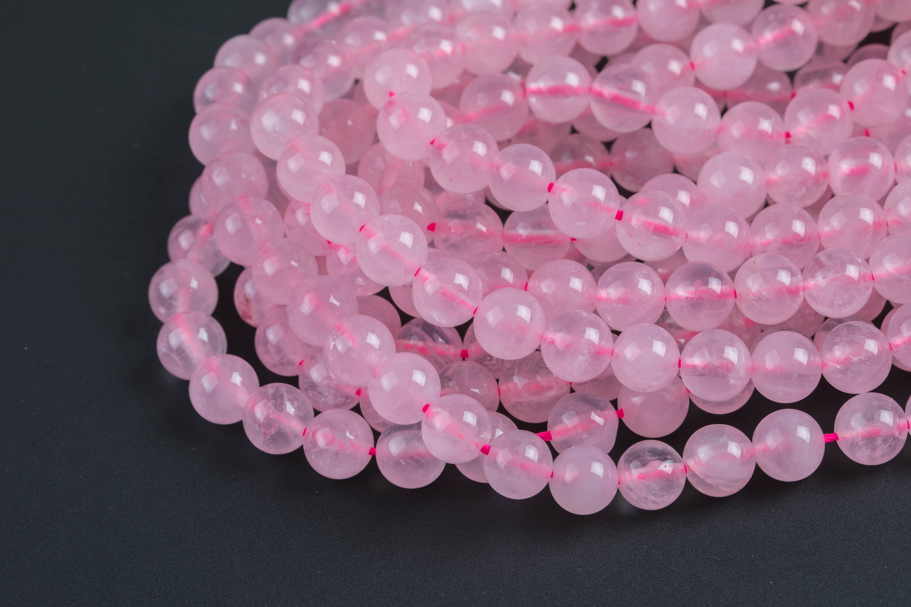 Rose Quartz Beads Natural High Quality in Round Full Etsy