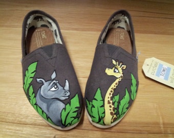 Toms Shoes Customized Rhino & Giraffe