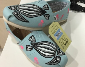 Toms Shoes Customized Turtle and Jellyfish